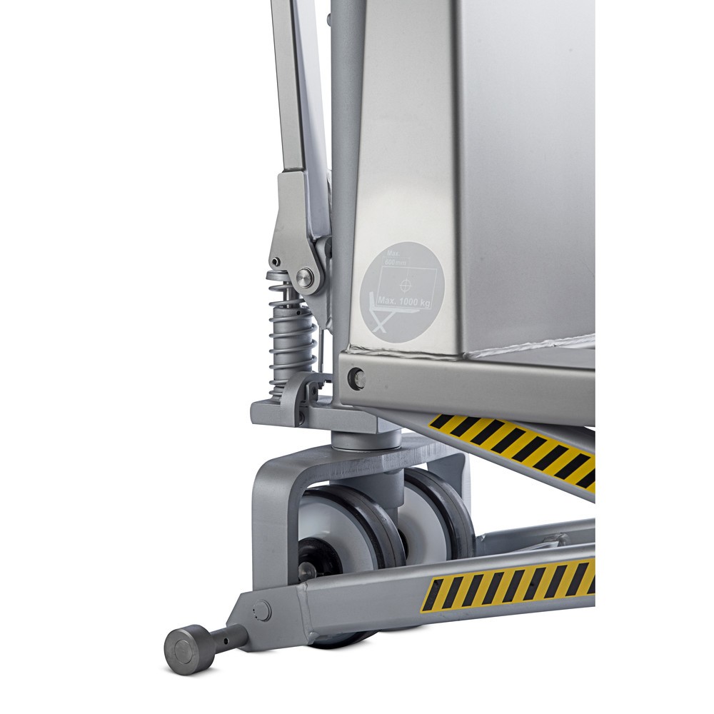 Productafbeelding nr. 4: Roestvrijstalen schaarhefwagen INOX met snelhef, VL 1.200 mm, nylon