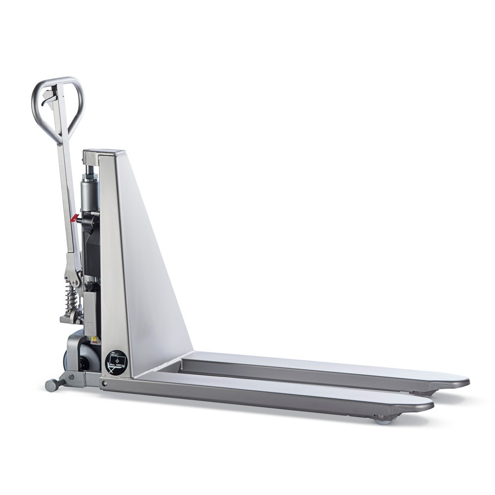 Productafbeelding nr. 2: Roestvrijstalen schaarhefwagen INOX PRO - elektrohydraulisch, VL 1.200 mm, nylon
