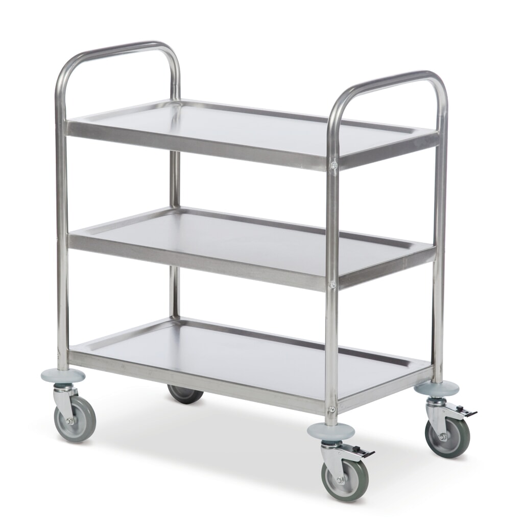 Product afbeelding: Roestvrijstalen tafelwagen BASIC, 3 etages van 685 x 380 mm