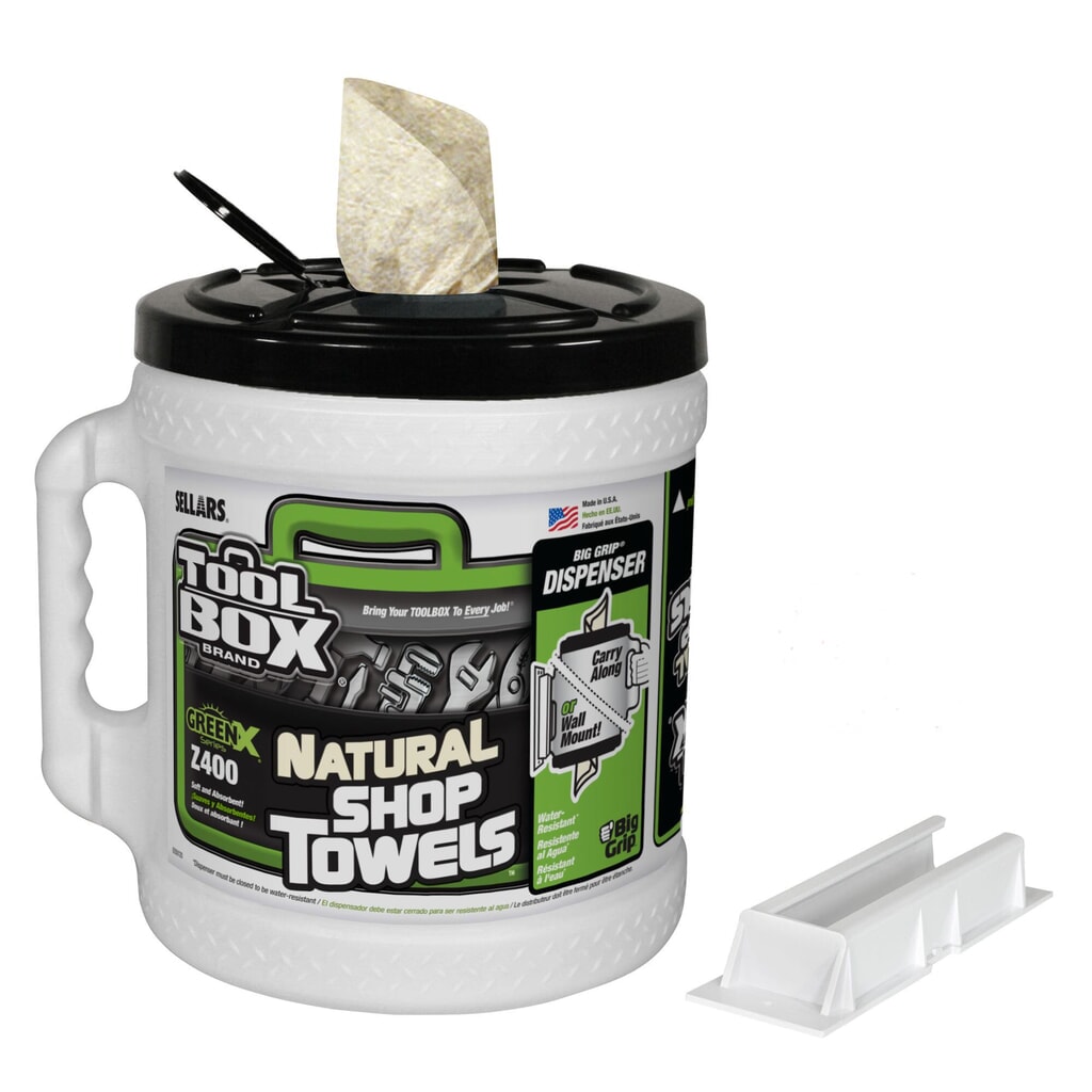 Rol veegdoeken GreenX® in dispenser BigGrip Product afbeelding: Rol veegdoeken GreenX® in dispenser BigGrip