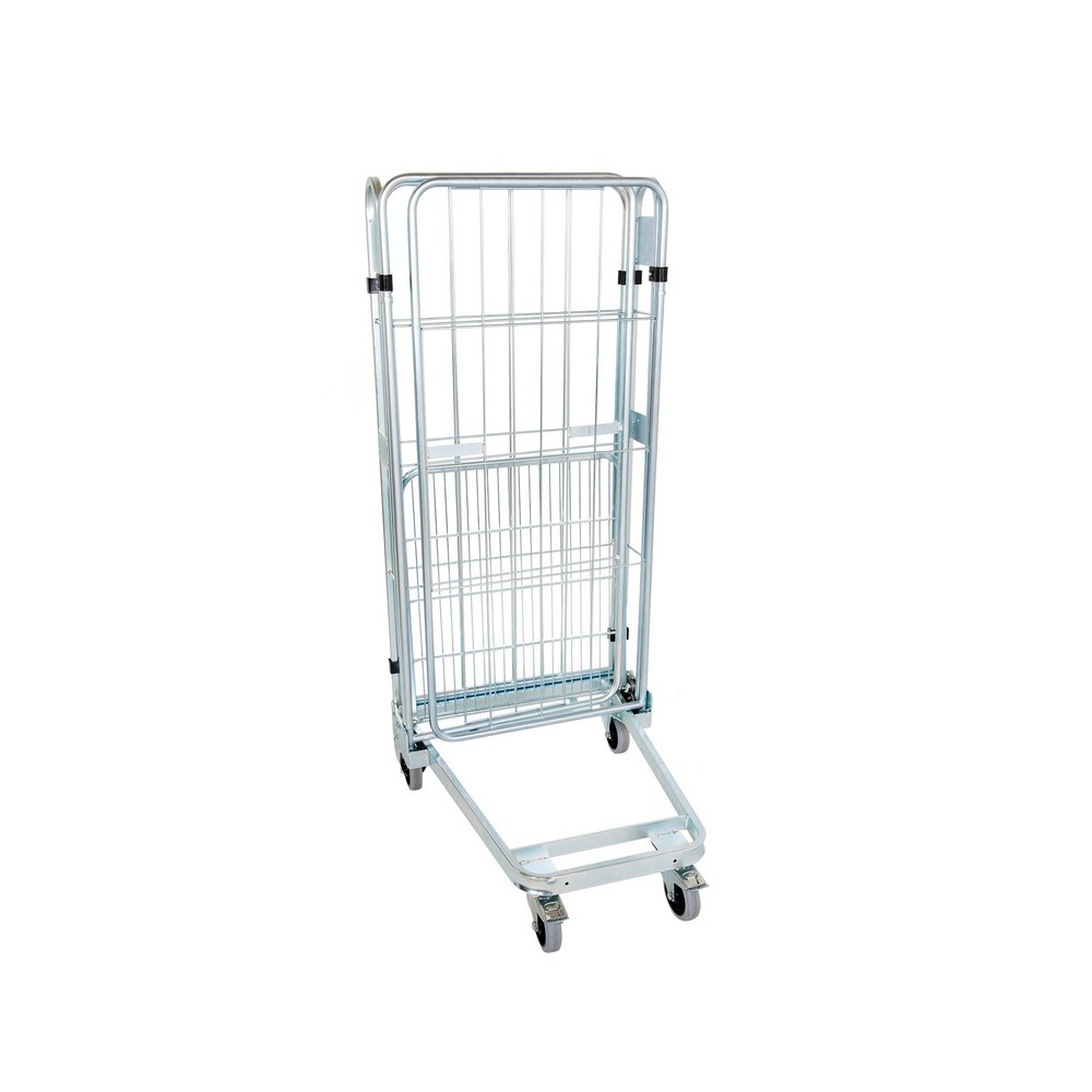 Productafbeelding nr. 2: Rolcontainer, 3-zijdig, met stalen bodemplaat, nestbaar, hoogte 1.660 mm, zonder etage