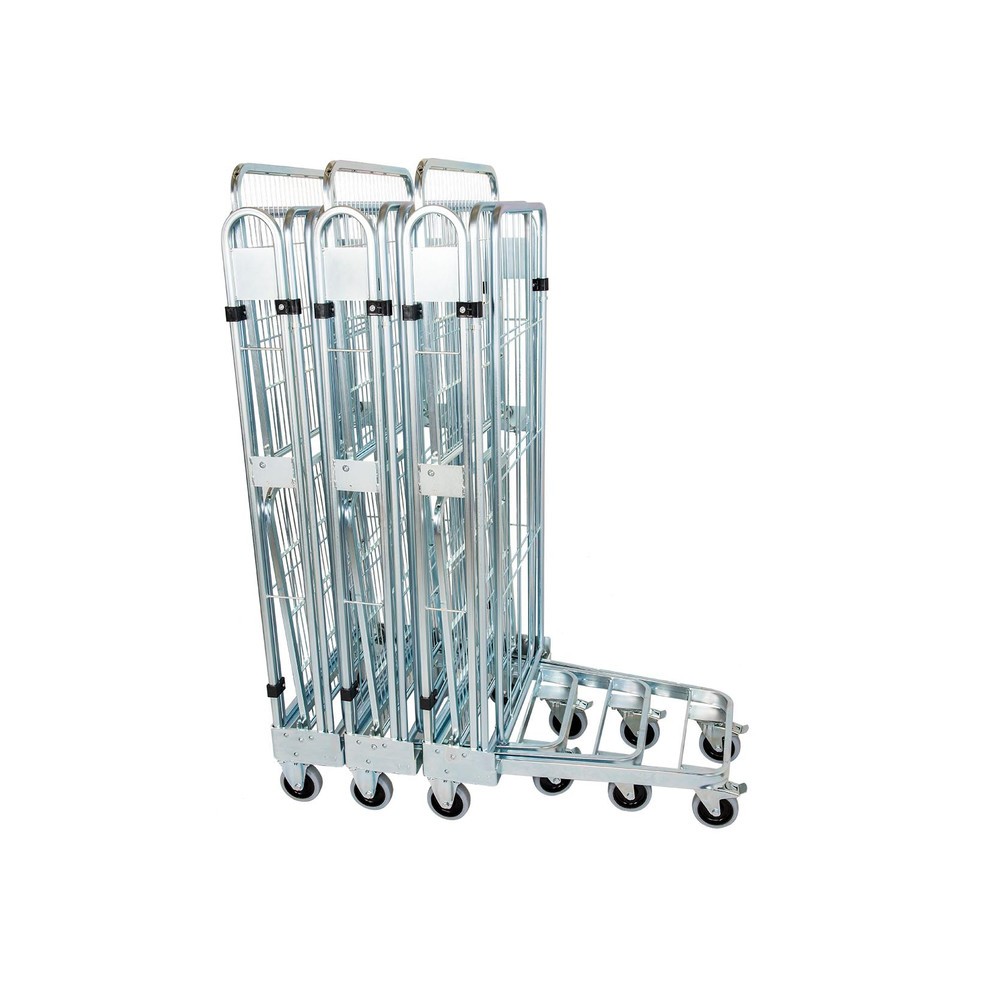 Productafbeelding nr. 2: Rolcontainer, 3-zijdig, met stalen bodemplaat, nestbaar, hoogte 1.770 mm, zonder etage