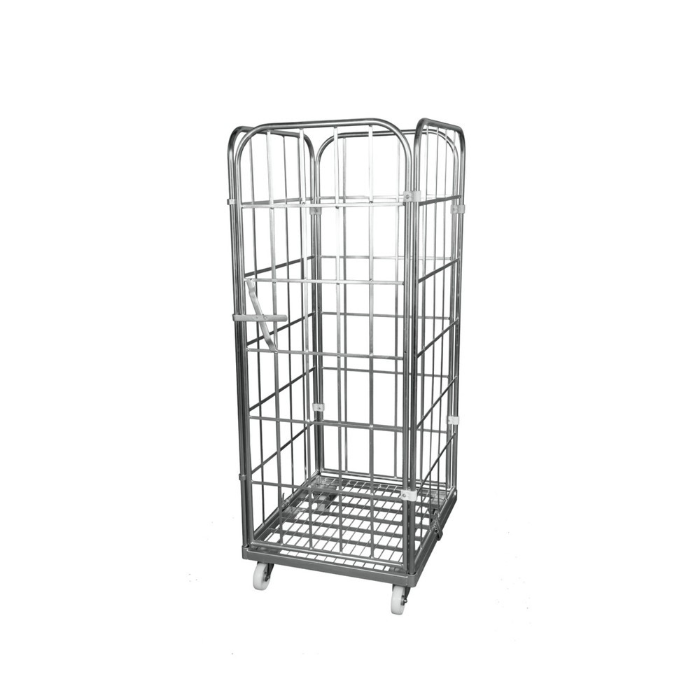 Product afbeelding: Rolcontainer, 4-zijdig, ééndelige voorwand, stalen bodemplaat, hxbxd 1.650 x 710 x 800 mm