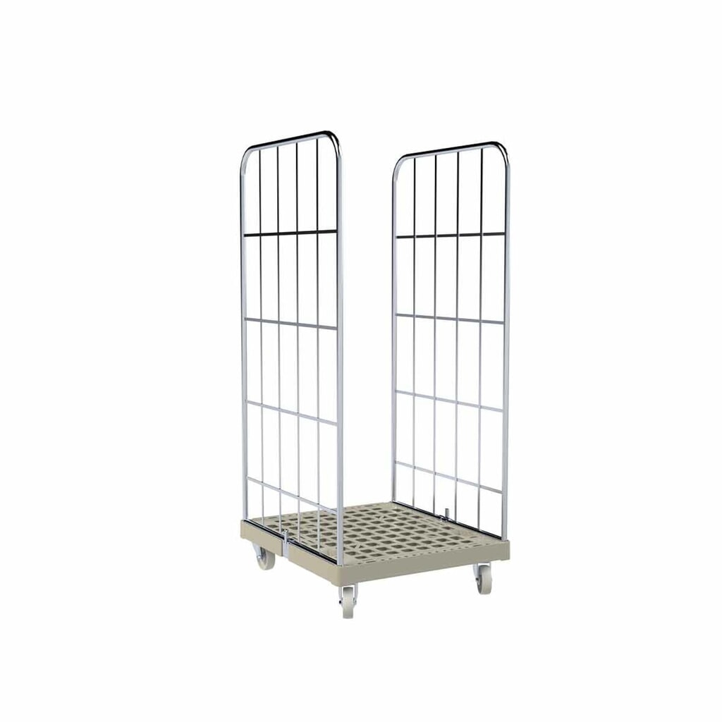 Rolcontainer Classic, 2-zijdig, galvanisch verzinkt, laadbord van kunststof, hxbxd 1.650 x 724 x 815 mm, kiezelgrijs Product afbeelding: Rolcontainer Classic, 2-zijdig, galvanisch verzinkt, laadbord van kunststof, hxbxd 1.650 x 724 x 815 mm, kiezelgrijs