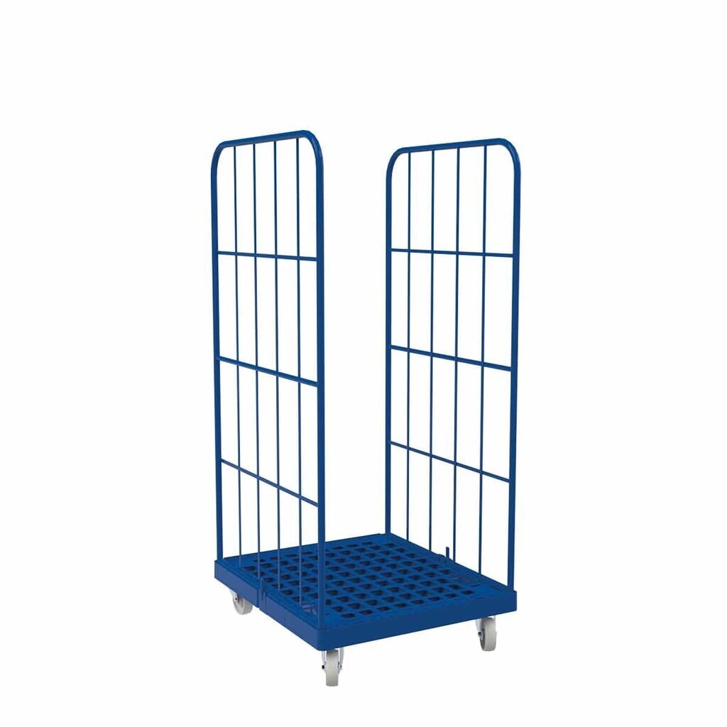 Product afbeelding: Rolcontainer Classic, 2-zijdig, met poedercoating, kunststof laadbord, hxbxd 1.650 x 724 x 815 mm, gentiaanblauw