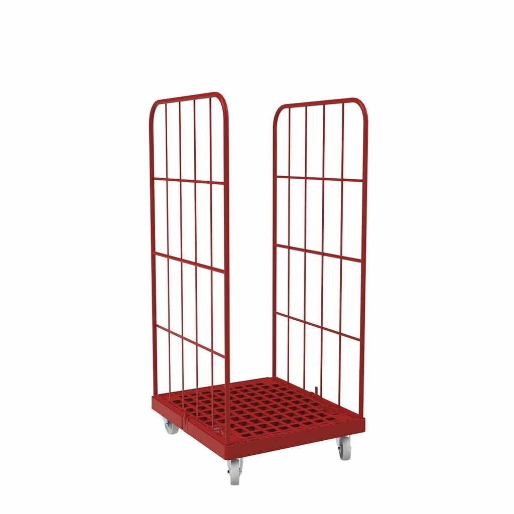 Product afbeelding: Rolcontainer Classic, 2-zijdig, met poedercoating, kunststof laadbord, hxbxd 1.650 x 724 x 815 mm, vuurrood