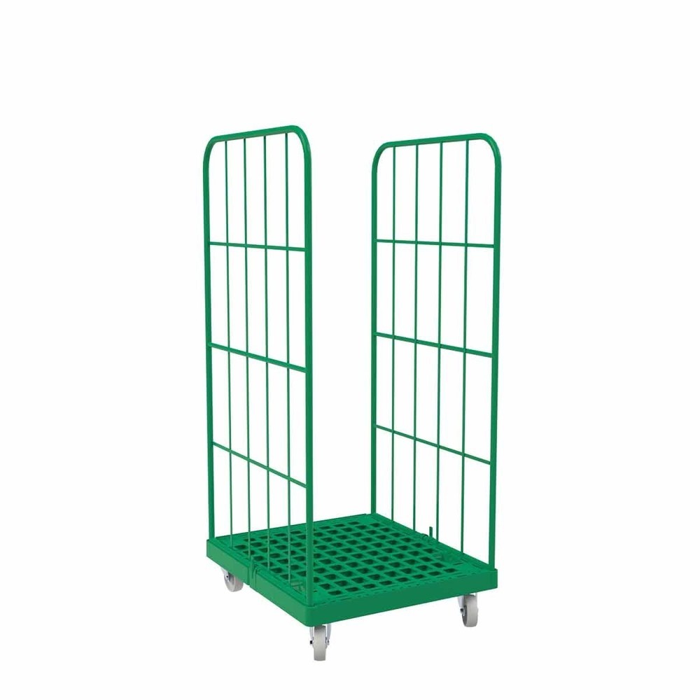 Product afbeelding: Rolcontainer Classic, 2-zijdig, met poedercoating, kunststof laadbord, hxbxd 1.650 x 724 x 815 mm, verkeersgroen