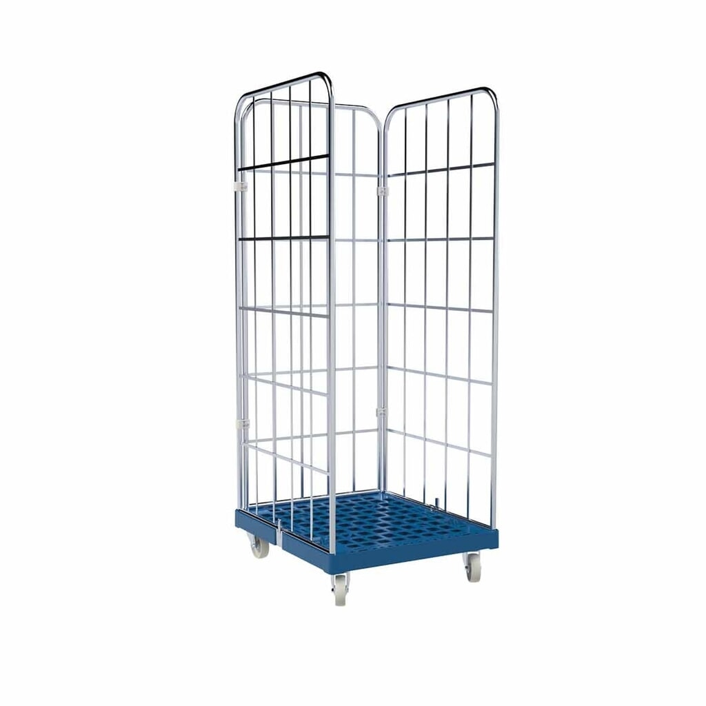 Rolcontainer Classic, 3-zijdig, verzinkt, kunststof bodemplaat, hxbxd 1.850 x 724 x 815 mm, kiezelgrijs Product afbeelding: Rolcontainer Classic, 3-zijdig, verzinkt, kunststof bodemplaat, hxbxd 1.850 x 724 x 815 mm, kiezelgrijs