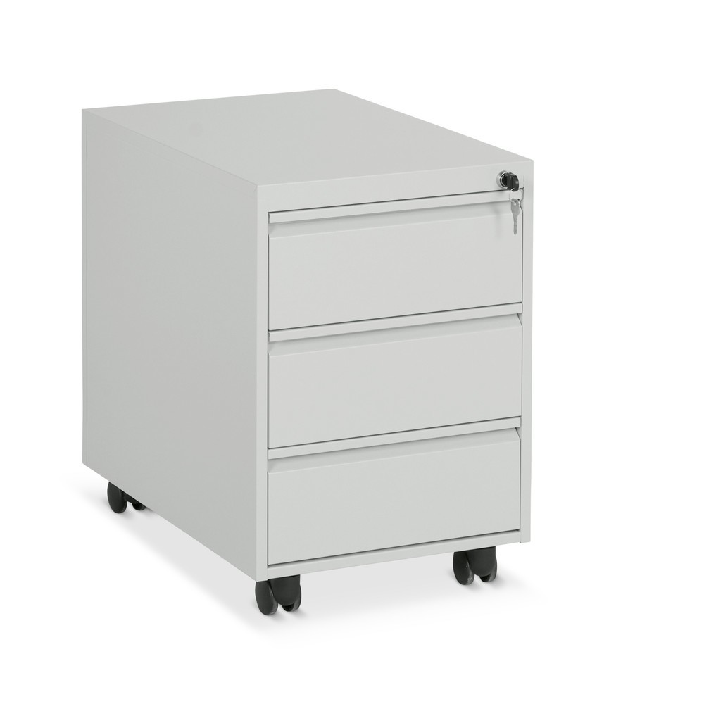 Product afbeelding: Rolcontainer met cilinderslot + centrale vergrendeling, 3 laden, hxbxd 560 x 390 x 600 mm