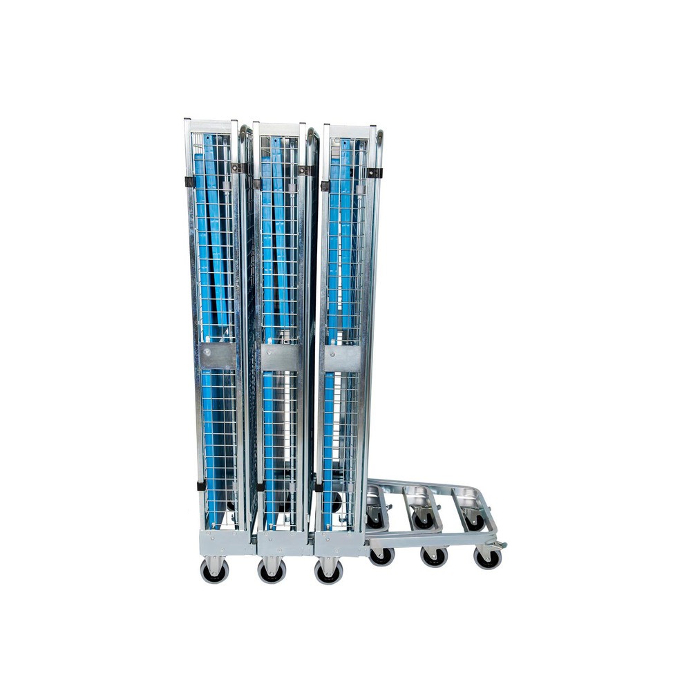 Productafbeelding nr. 2: Anti-diefstal rolcontainer, met kunststof bodemplaat, nestbaar, hoogte 1.880 mm, zonder etage