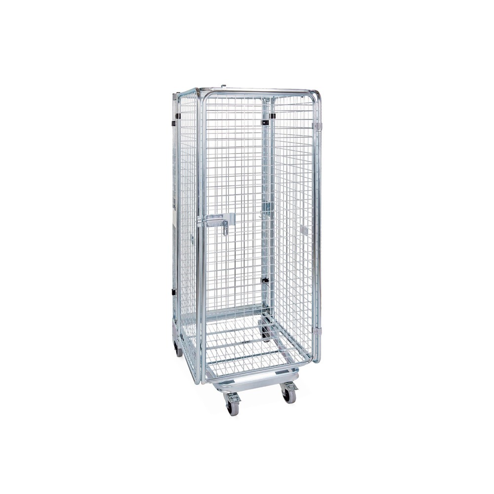 Product afbeelding: Anti-diefstal rolcontainer, met stalen bodemplaat, nestbaar, hoogte 1.880 mm, zonder etage