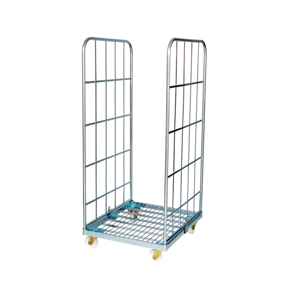 Rolcontainer Classic, 2-zijdig, verzinkt, stalen laadbord, hxbxd 1.850 x 710 x 810 mm Product afbeelding: Rolcontainer Classic, 2-zijdig, verzinkt, stalen laadbord, hxbxd 1.850 x 710 x 810 mm