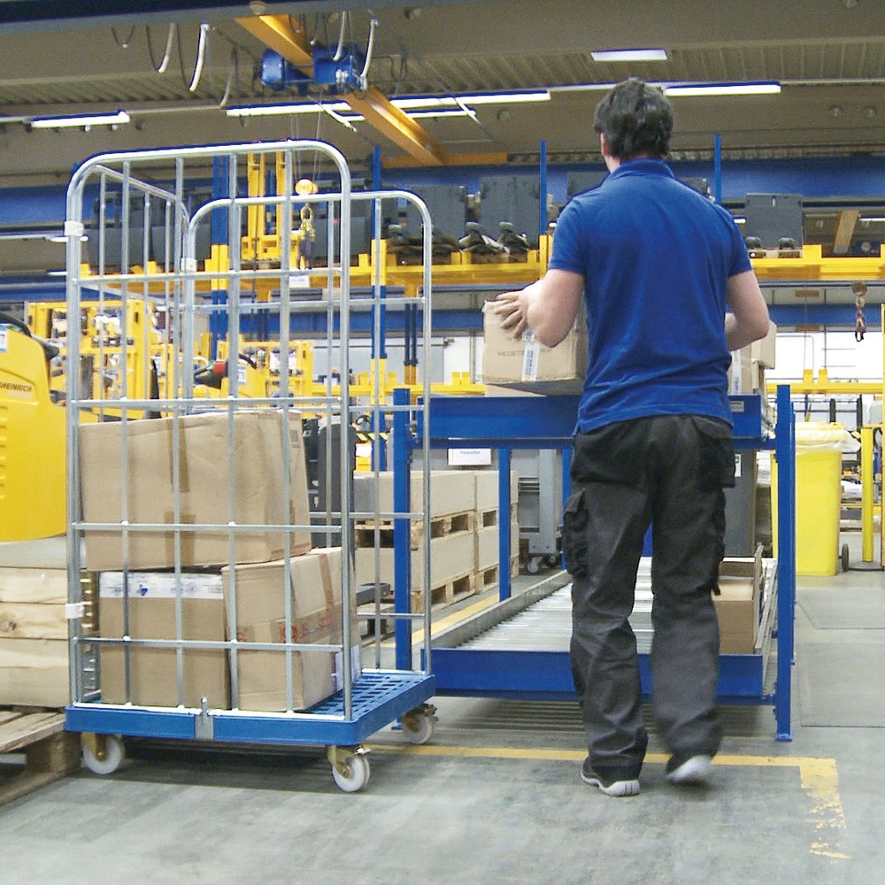 Productafbeelding nr. 3: Rolcontainer Classic, 3-zijdig, verzinkt, stalen laadbord, hxbxd 1.650 x 710 x 800 mm
