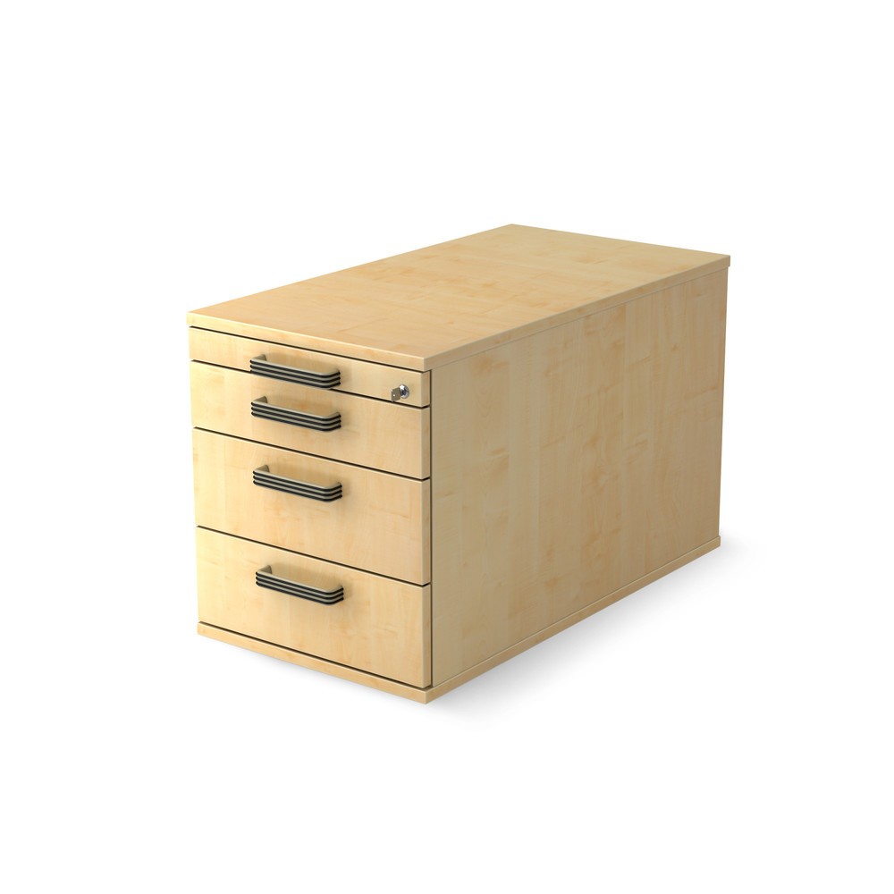 Product afbeelding: Rolcontainer Solid, 4 laden met greep van kunstof, ahorn
