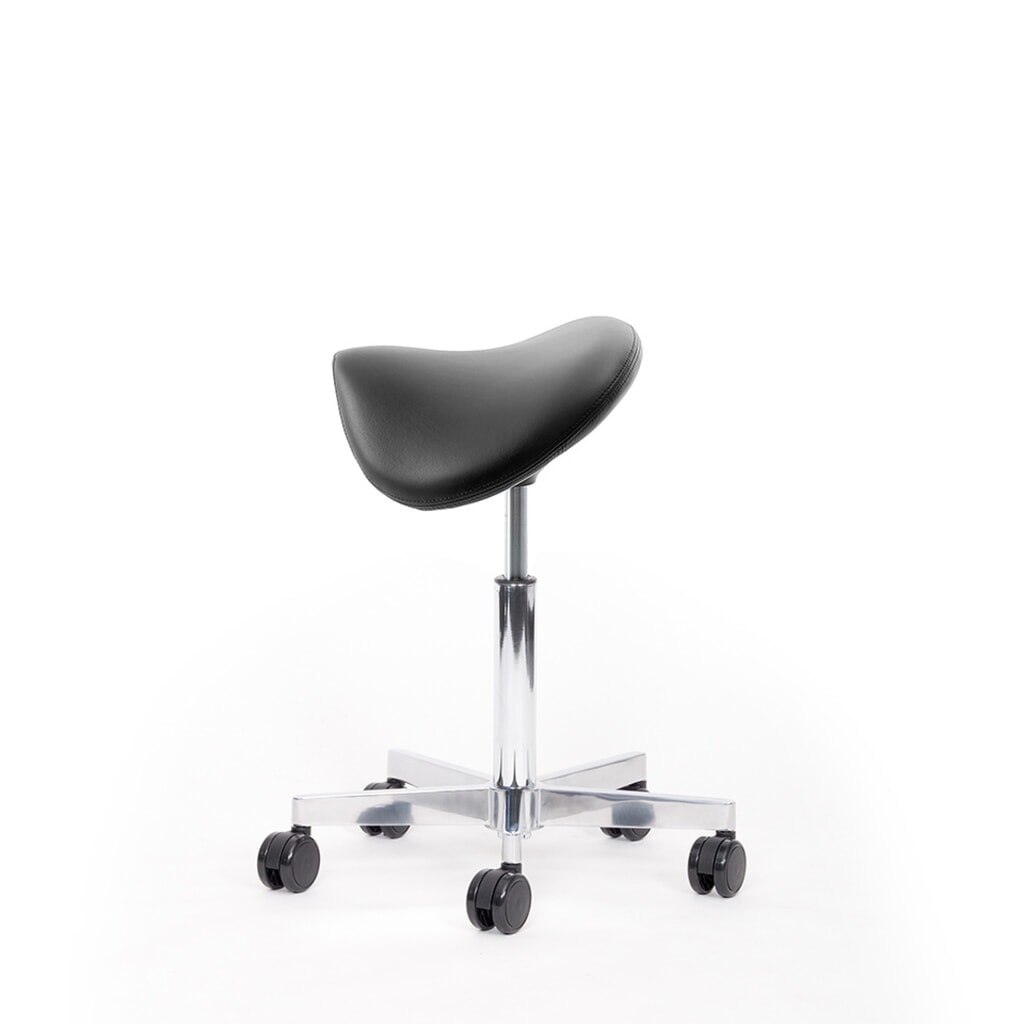 Rolkruk met zadelzitting lento sella SL10, Skai® kunstleer, zwart Productafbeelding nr. 2: Rolkruk met zadelzitting lento sella SL10, Skai® kunstleer, zwart