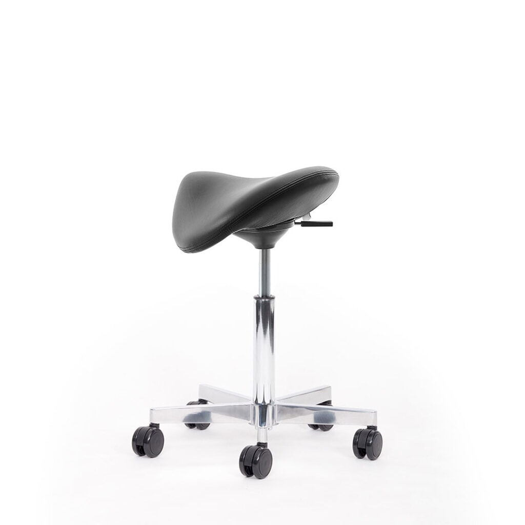 Rolkruk met zadelzitting lento sella SL10, Skai® kunstleer, zwart Productafbeelding nr. 6: Rolkruk met zadelzitting lento sella SL10, Skai® kunstleer, zwart