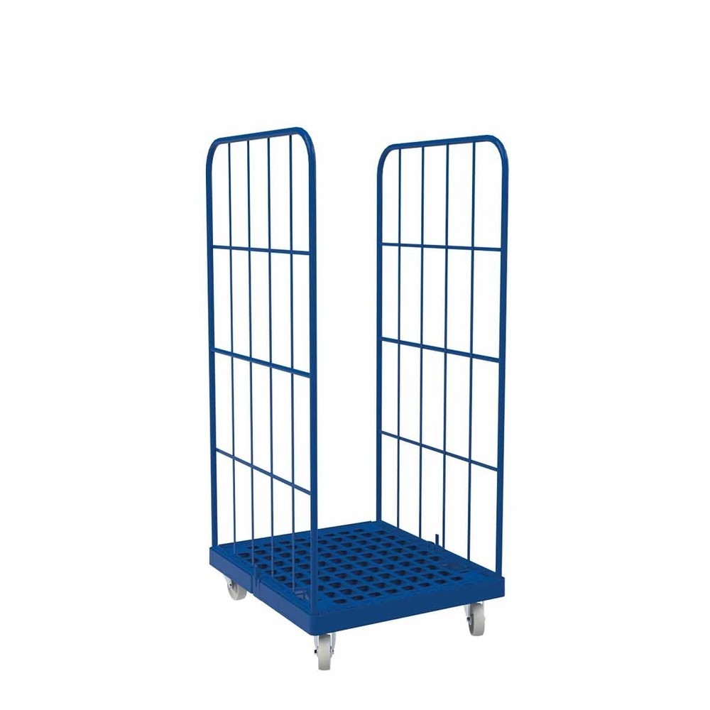 Rolcontainer Classic, 2-zijdig, galvanisch verzinkt, laadbord van kunststof, hxbxd 1.650 x 724 x 815 mm