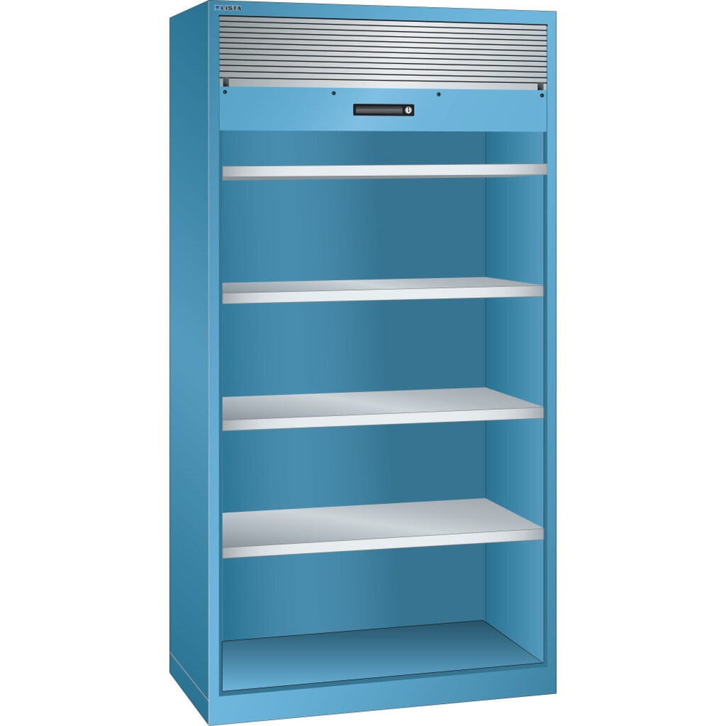 Product afbeelding: Rolluikkast LISTA, (bxdxh) 1000x580x1950 mm, 4 verstelbare legborden, lichtblauw