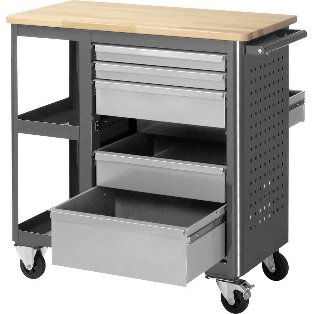 Productafbeelding nr. 2: Rolwerkbank RAU serie adlatus, hxbxd 950 x 960 x 450 mm, 6 lades 2 x 65, 3 x 125, 1 x 90 mm, beuken werkblad