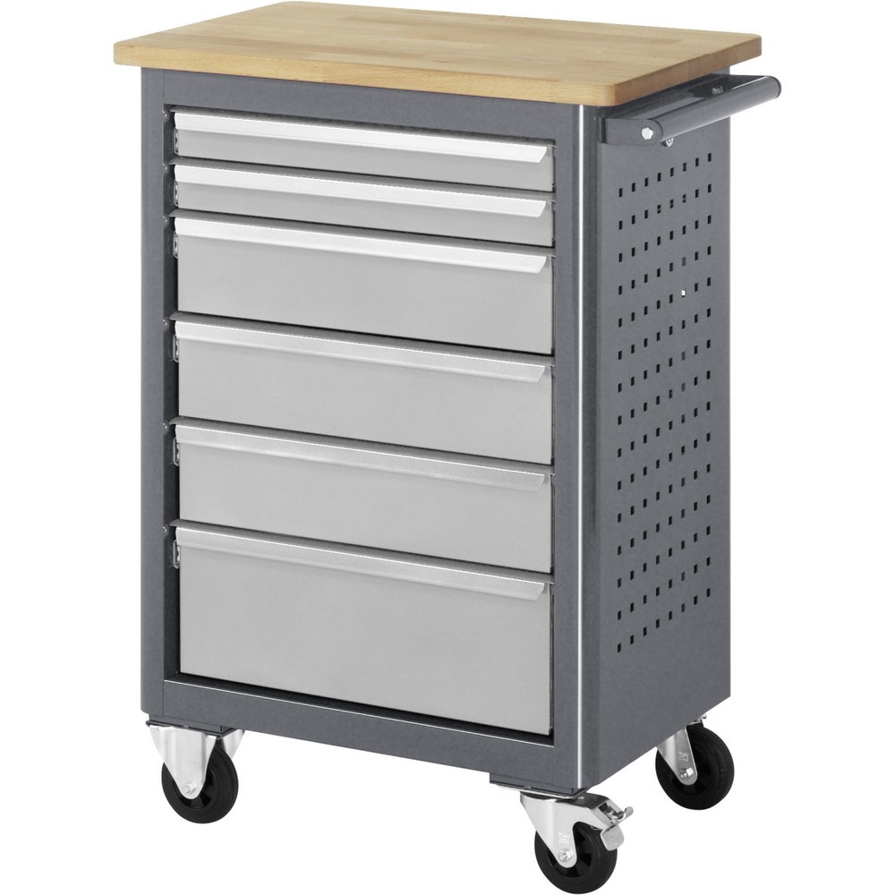 Productafbeelding nr. 1: Rolwerkbank RAU serie adlatus, hxbxd 950 x 675 x 450 mm, 6 lades 2 x 65, 3 x 125, 1 x 90 mm, beuken werkblad