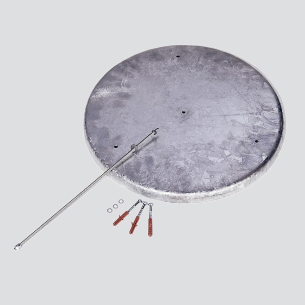 Metalen vloerschijf voor staande asbak VAR® CLASSIC, incl. montagemateriaal Product afbeelding: Metalen vloerschijf voor staande asbak VAR® CLASSIC, incl. montagemateriaal