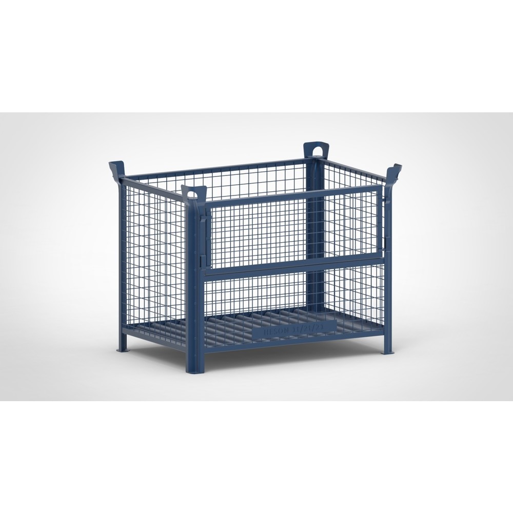 Productafbeelding nr. 1: Roosterbox HESON®, met ½ roosterklep, gelakt, hxbxd 900 x 1.200 x 800 mm, gentiaanblauw