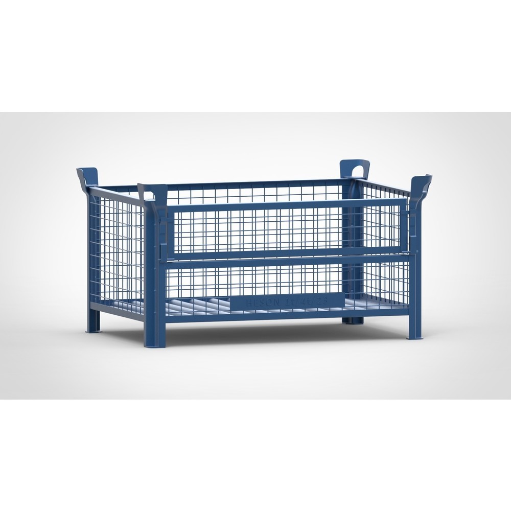Productafbeelding nr. 1: Roosterbox HESON®, met ½ roosterklep, gelakt, hxbxd 600 x 1.200 x 800 mm, gentiaanblauw