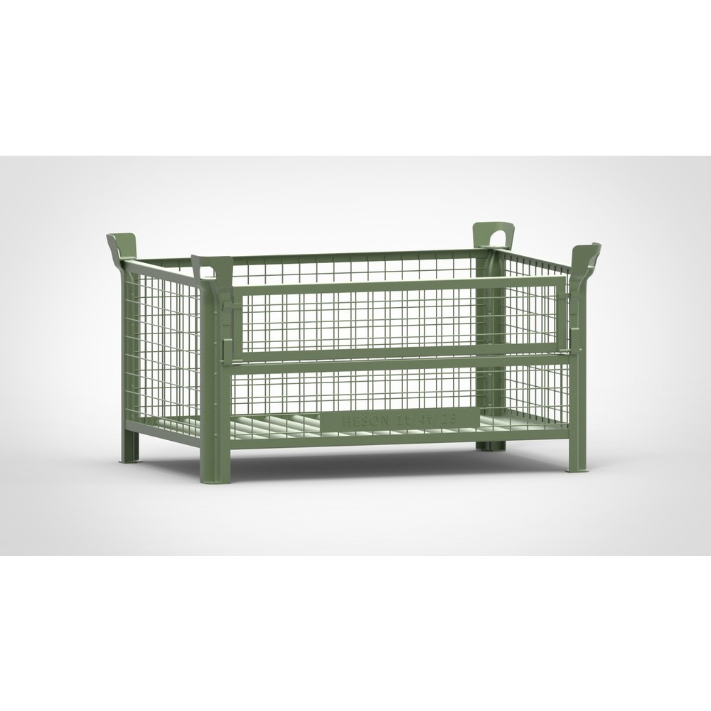 Productafbeelding nr. 1: Roosterbox HESON®, met ½ roosterklep, gelakt, hxbxd 600 x 1.200 x 800 mm, resedagroen