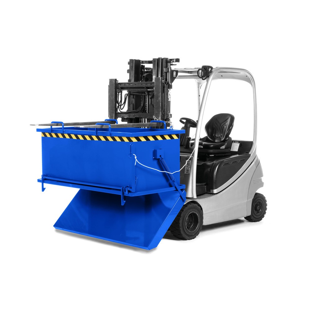 Productafbeelding nr. 2: RR-Industrietechnik® Bodemklepcontainer type RKB, inhoud 1 m³, RAL 5010 gentiaanblauw