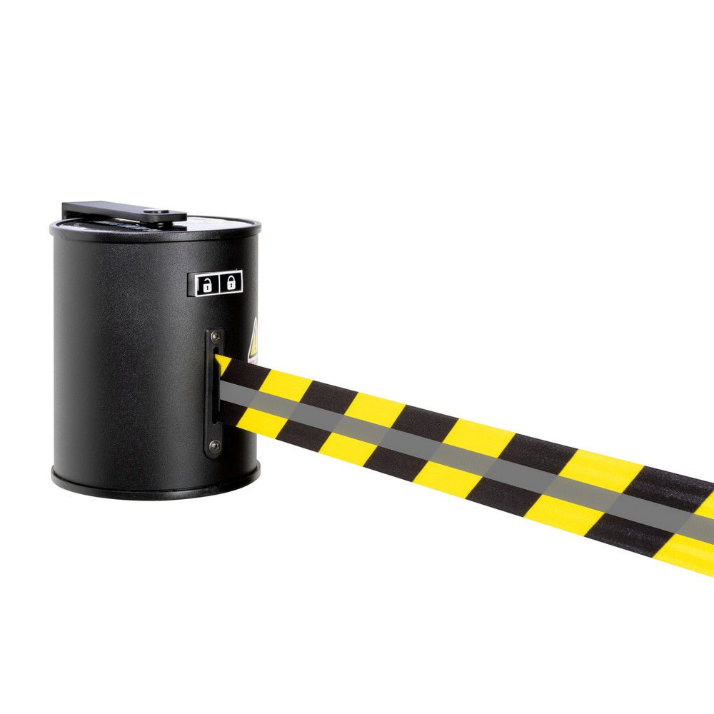 Productafbeelding nr. 1: RS-GUIDESYSTEMS® bandcassette GLW 1800 REFLECTO, wandmontage, lengte 18 m, breedte 50 mm, behuizing zwart, lint zwart/geel