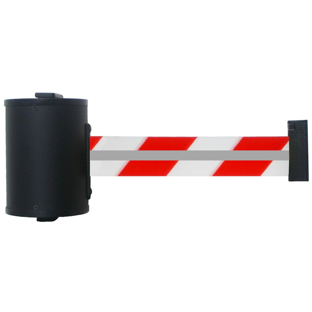 Productafbeelding nr. 1: RS-GUIDESYSTEMS® bandcassette GLW 700 REFLECTO, wandmontage, lengte 7 m, breedte 50 mm, behuizing zwart, lint rood/wit