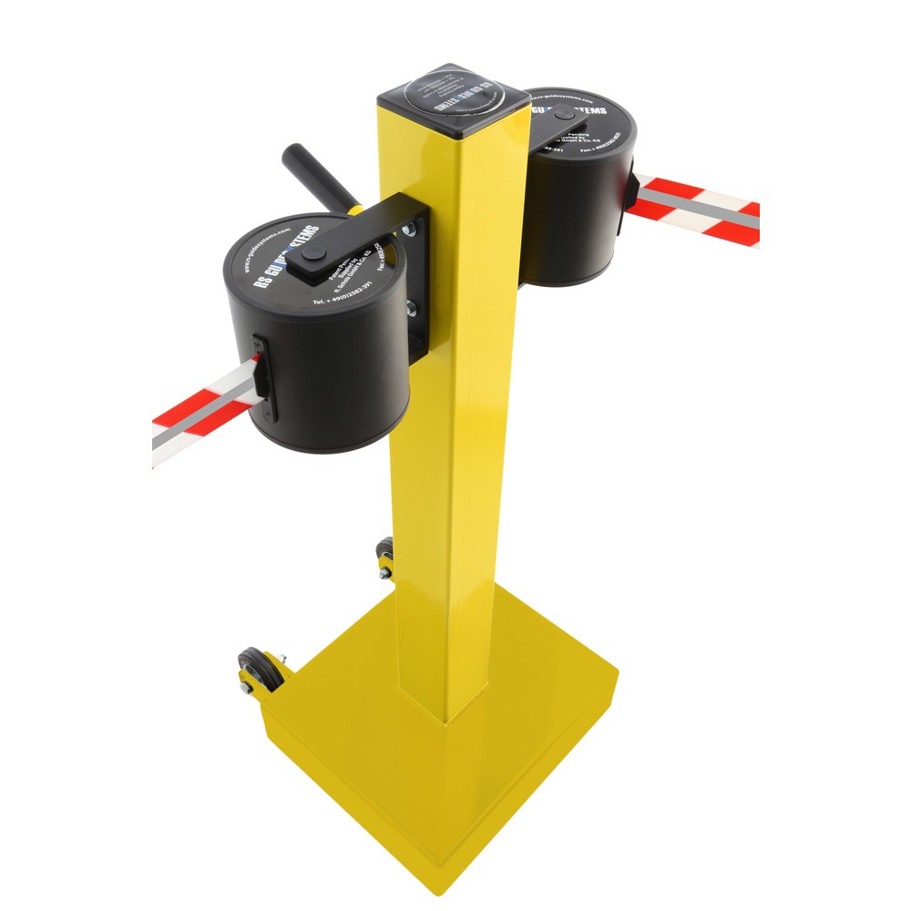 Productafbeelding nr. 3: RS-GUIDESYSTEMS® afzetpaal met lint GLA 2000-E REFLECTO, lengte 2x 18 m, breedte 50 mm, paal geel, lint rood/wit