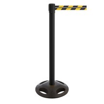 Productafbeelding nr. 1: RS-GUIDESYSTEMS® afzetpaal met lint GLA 25-J REFLECTO, lengte 3,5 m, breedte 50 mm, paal zwart, lint zwart/geel