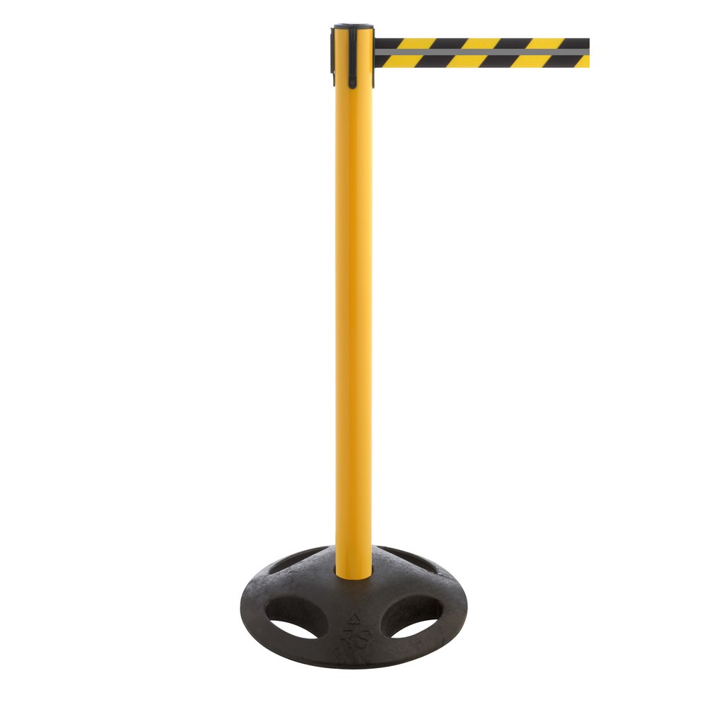 Productafbeelding nr. 1: RS-GUIDESYSTEMS® afzetpaal met lint GLA 25-E REFLECTO, lengte 3,5 m, breedte 50 mm, paal geel, lint zwart/geel