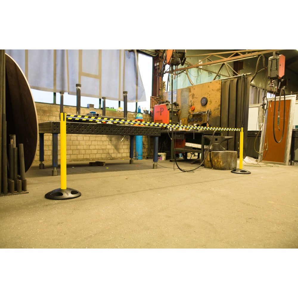 Productafbeelding nr. 3: RS-GUIDESYSTEMS® afzetpaal met lint GLA 25-E REFLECTO, lengte 3,5 m, breedte 50 mm, paal geel, lint zwart/geel