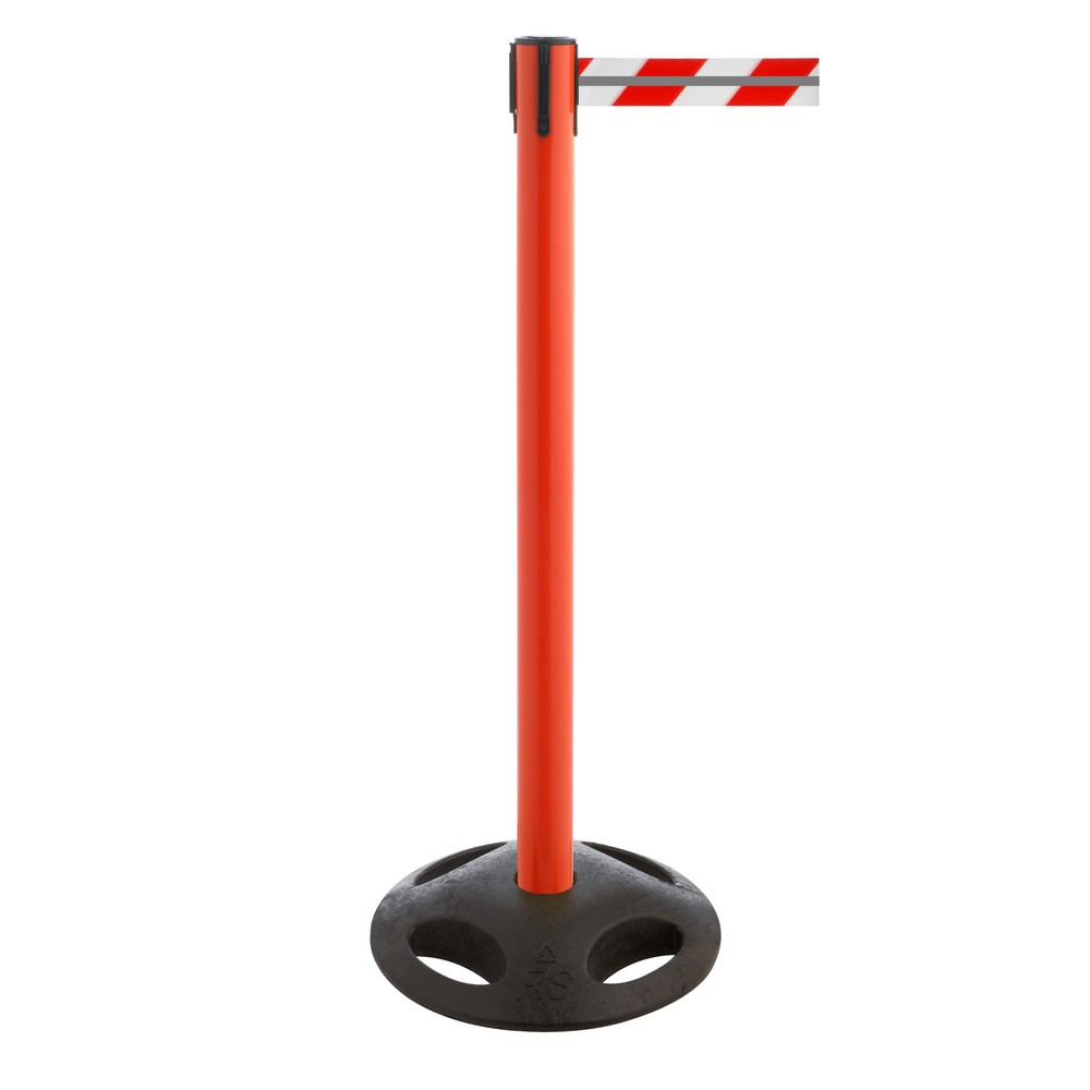 Productafbeelding nr. 1: RS-GUIDESYSTEMS® afzetpaal met lint GLA 25-D REFLECTO, lengte 3,5 m, breedte 50 mm, paal rood, lint rood/wit