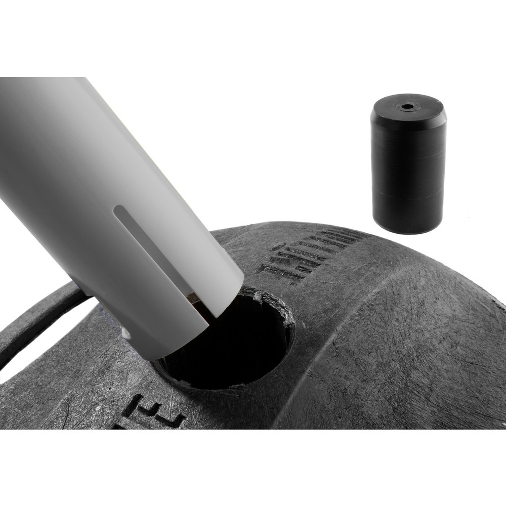 Productafbeelding nr. 3: RS-GUIDESYSTEMS® afzetpaal met lint GLA 25-A REFLECTO, lengte 3,5 m, breedte 50 mm, paal antraciet, lint rood/wit