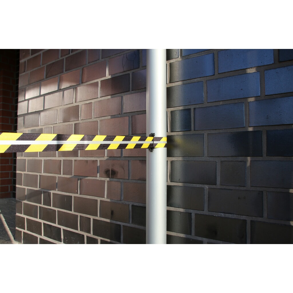 Productafbeelding nr. 2: RS-GUIDESYSTEMS® afzetpaal met dubbel lint GLA 95-E REFLECTO, lengte 3,5 m, breedte 50 mm, paal geel, lint zwart/geel
