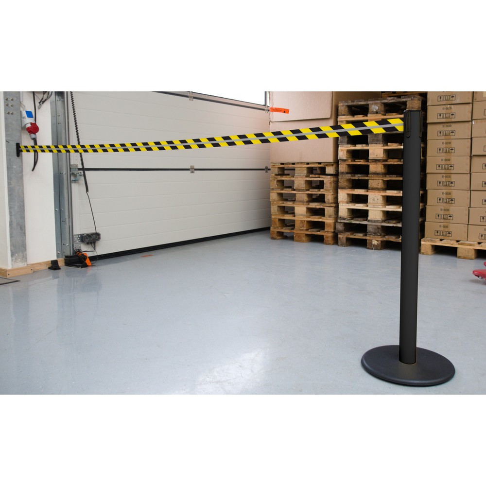 Productafbeelding nr. 3: RS-GUIDESYSTEMS® afzetpaal met lint GLA 28-J REFLECTO, lengte 2,3 m, breedte 50 mm, paal zwart, lint zwart/geel