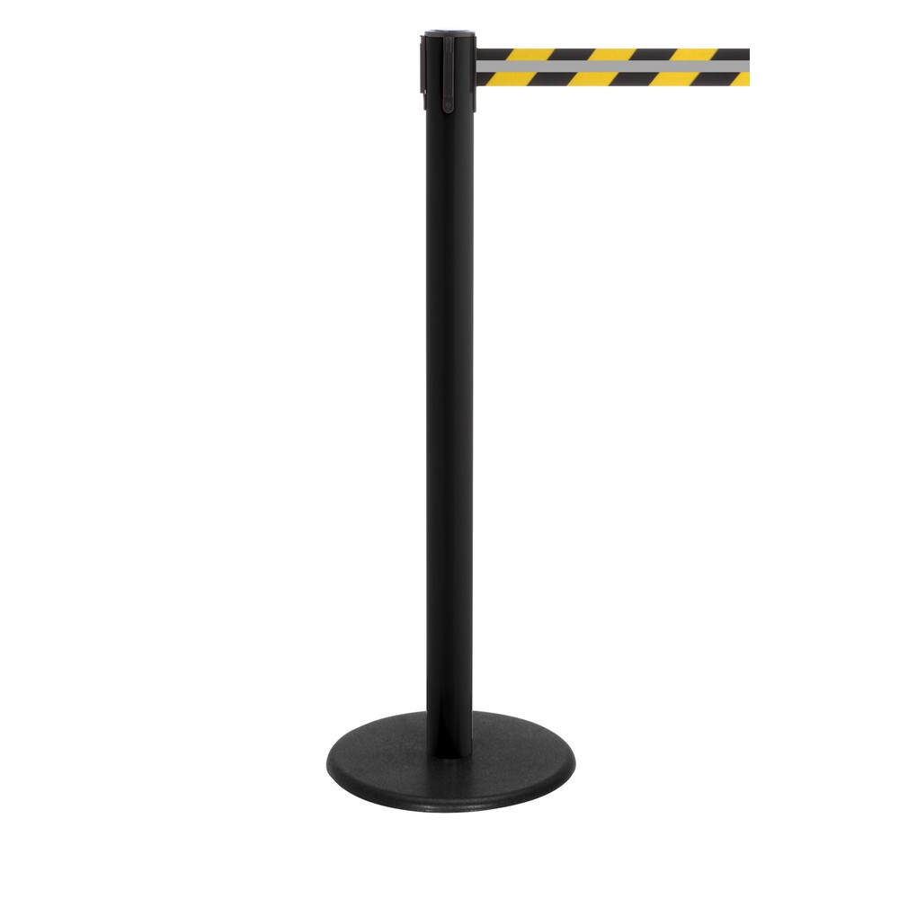 Productafbeelding nr. 1: RS-GUIDESYSTEMS® afzetpaal met lint GLA 28-J REFLECTO, lengte 2,3 m, breedte 50 mm, paal zwart, lint zwart/geel