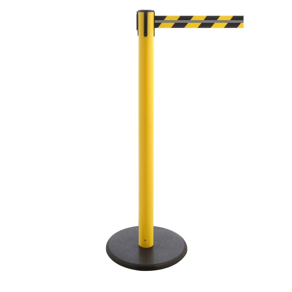 Productafbeelding nr. 1: RS-GUIDESYSTEMS® afzetpaal met lint GLA 28-E REFLECTO, lengte 2,3 m, breedte 50 mm, paal geel, lint zwart/geel