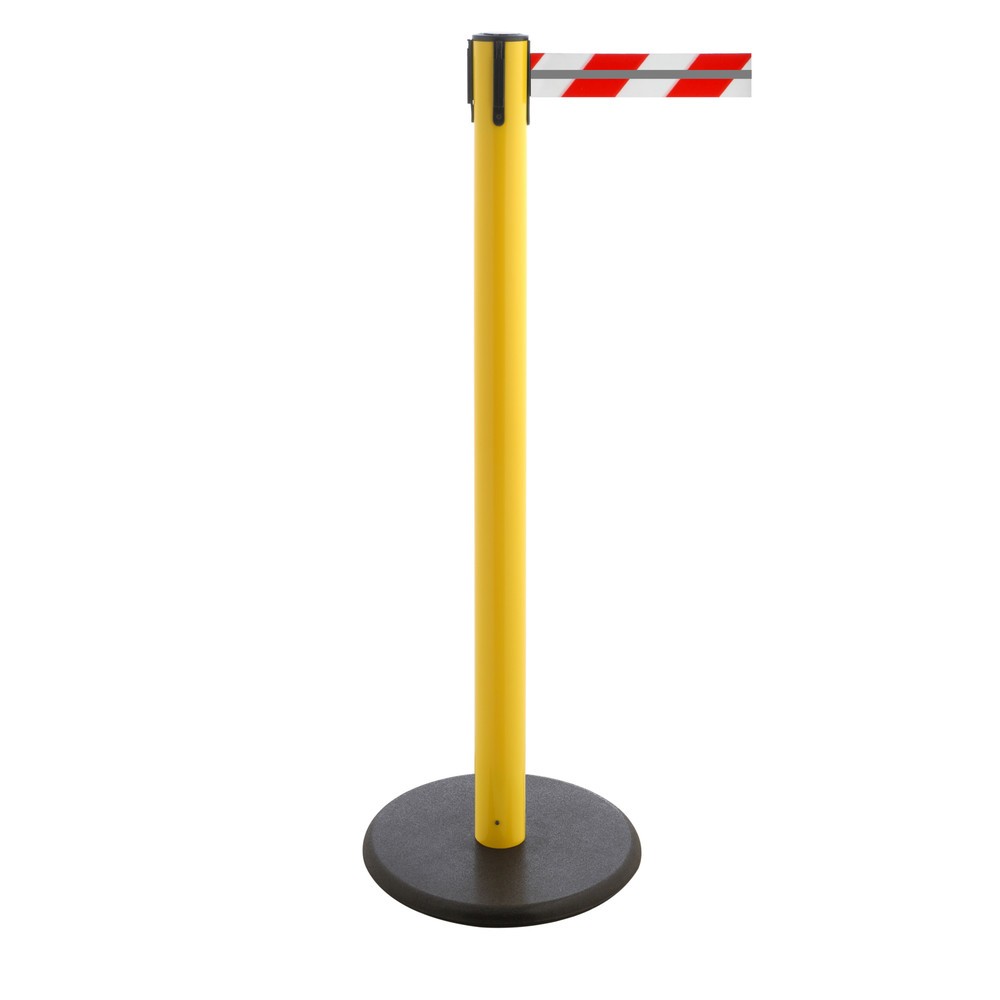 Productafbeelding nr. 1: RS-GUIDESYSTEMS® afzetpaal met lint GLA 28-E REFLECTO, lengte 2,3 m, breedte 50 mm, paal geel, lint rood/wit