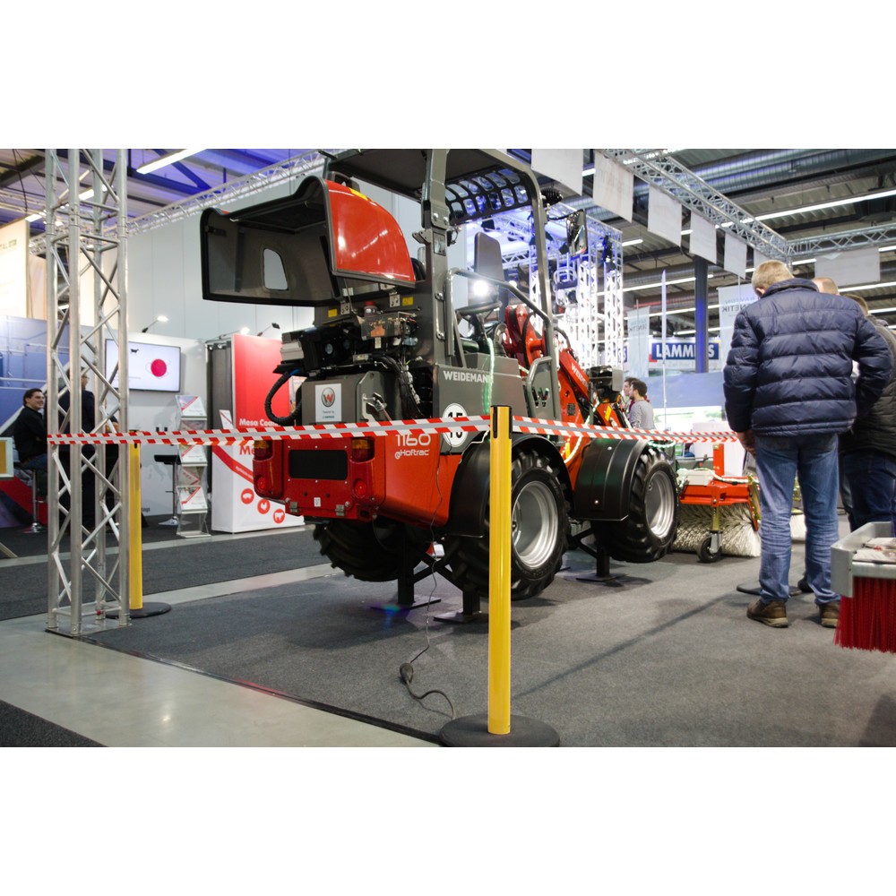 Productafbeelding nr. 3: RS-GUIDESYSTEMS® afzetpaal met lint GLA 28-E REFLECTO, lengte 2,3 m, breedte 50 mm, paal geel, lint rood/wit