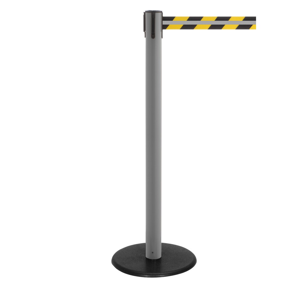 Productafbeelding nr. 1: RS-GUIDESYSTEMS® afzetpaal met lint GLA 28-A REFLECTO, lengte 2,3 m, breedte 50 mm, paal antraciet, lint zwart/geel