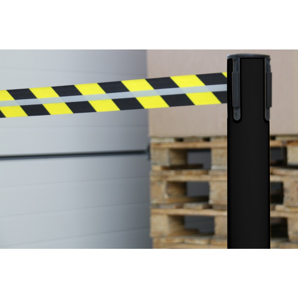 Productafbeelding nr. 4: RS-GUIDESYSTEMS® afzetpaal met lint GLA 45-J REFLECTO, lengte 2,3 m, breedte 50 mm, paal zwart, lint zwart/geel