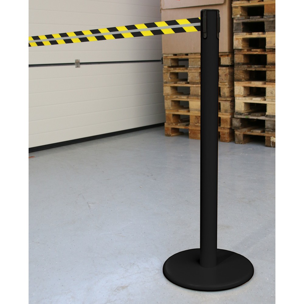 Productafbeelding nr. 4: RS-GUIDESYSTEMS® afzetpaal met lint GLA 45-J REFLECTO, lengte 3,5 m, breedte 50 mm, paal zwart, lint zwart/geel