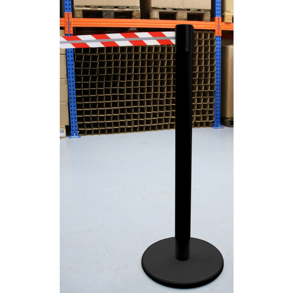 Productafbeelding nr. 3: RS-GUIDESYSTEMS® afzetpaal met lint GLA 45-J REFLECTO, lengte 2,3 m, breedte 50 mm, paal zwart, lint rood/wit