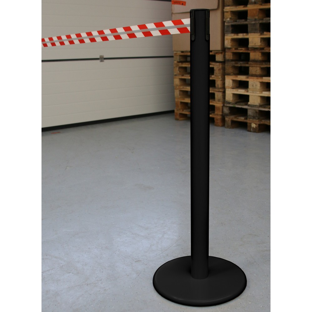 Productafbeelding nr. 4: RS-GUIDESYSTEMS® afzetpaal met lint GLA 45-J REFLECTO, lengte 3,5 m, breedte 50 mm, paal zwart, lint rood/wit