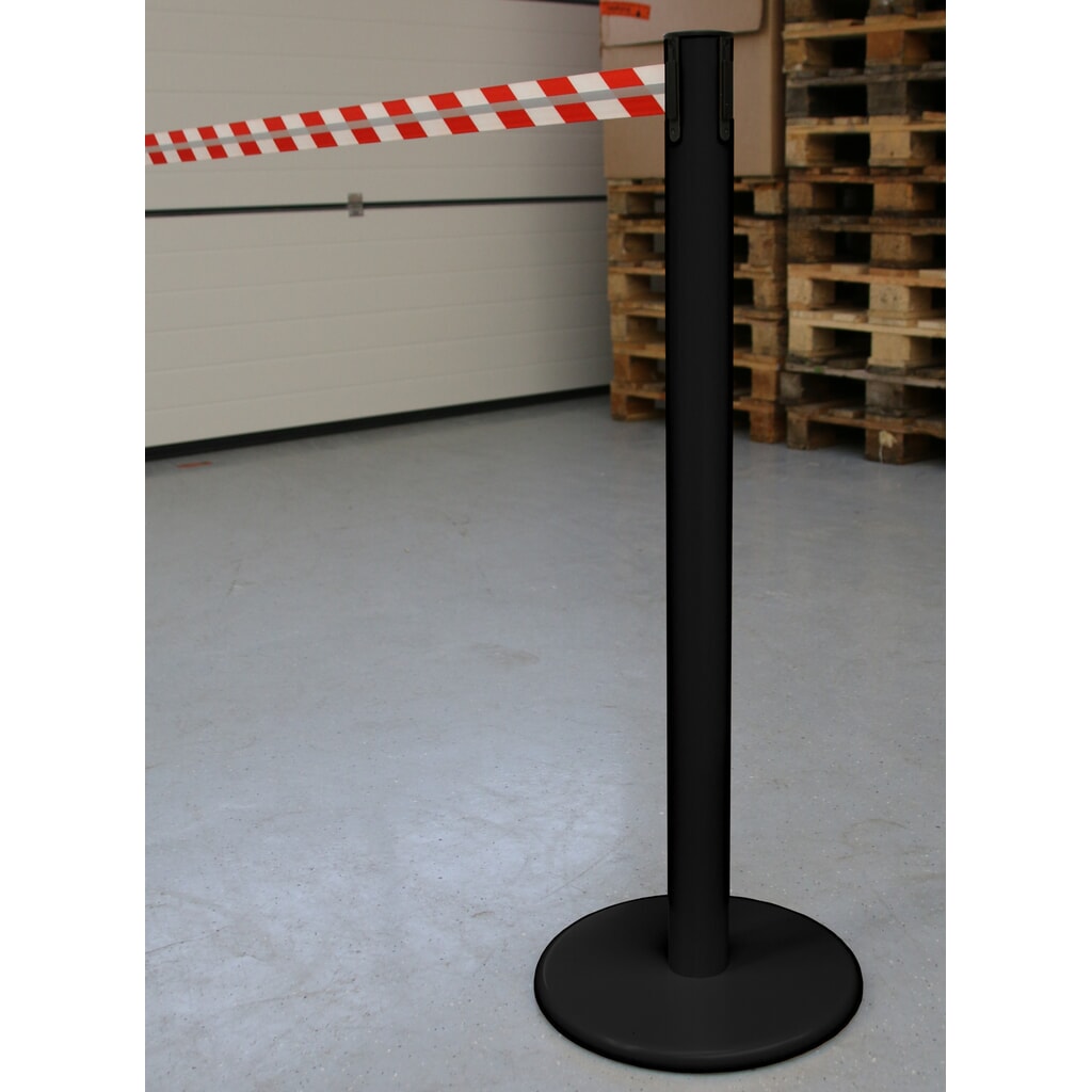RS-GUIDESYSTEMS® afzetpaal met lint GLA 45-J REFLECTO, lengte 3,5 m, breedte 50 mm, paal zwart, lint rood/wit Productafbeelding nr. 4: RS-GUIDESYSTEMS® afzetpaal met lint GLA 45-J REFLECTO, lengte 3,5 m, breedte 50 mm, paal zwart, lint rood/wit