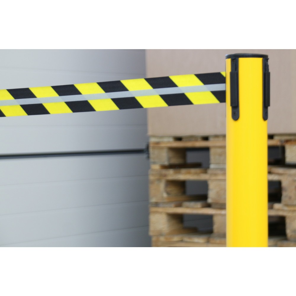 Productafbeelding nr. 3: RS-GUIDESYSTEMS® afzetpaal met lint GLA 45-E REFLECTO, lengte 2,3 m, breedte 50 mm, paal geel, lint zwart/geel